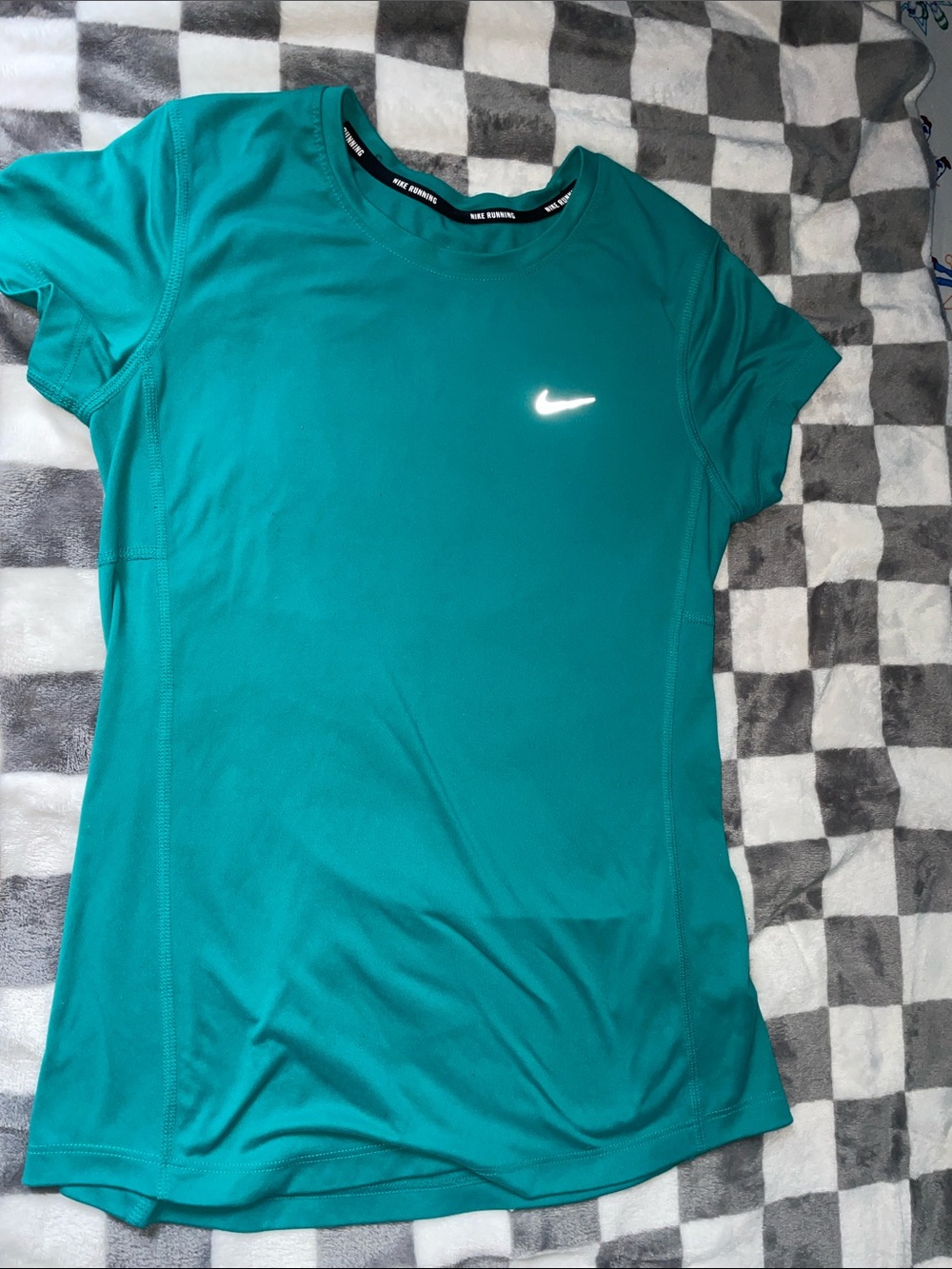 Nike Teal Short-Sleeve Performance Running Tee DRI-FIT